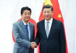 习近平会见日本首相安倍晋三